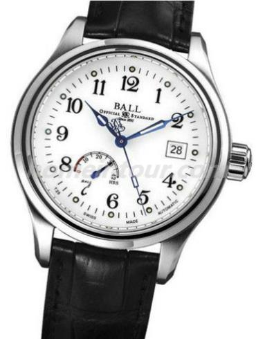 波尔NM1056D-L1J-WHWhite男表铁路长官系列-黑色表带/表径41mm