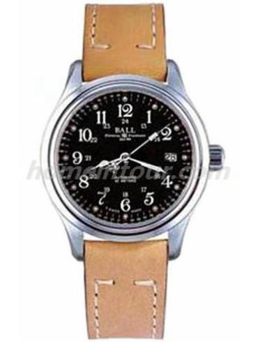 波尔NM1038D-L1-BK男表铁路长官系列-棕色表带/表径41mm