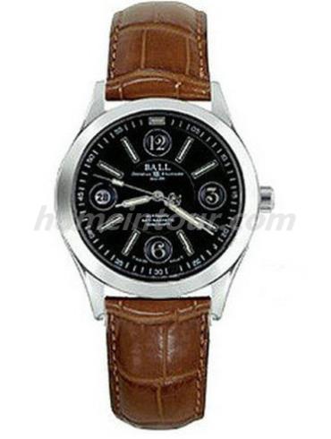 波尔NM1020C-L3-BK男表铁路长官系列-棕色表带/表径40mm