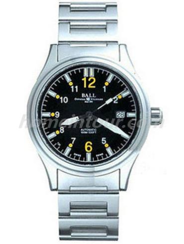 波尔NL1088C-SJ-BKYE男表铁路长官系列-银色表带/表径43mm