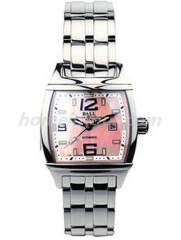 波尔NL1068D-S2J-PKCoral男表铁路长官系列-银色表带/表径28.5x38mm