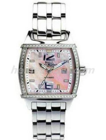 波尔NL1068D-DIA-S2J-PKCoral男表铁路长官系列-银色表带/表径28.5x38mm