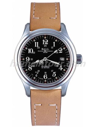 波尔NL1038D-L1-BK女表铁路长官系列-棕色表带/表径28.8mm