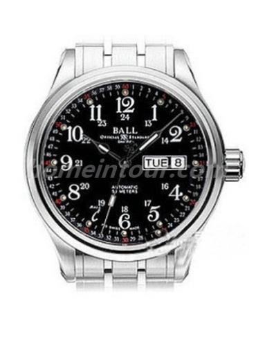 波尔GM1020D-S1CAJ-BK-Black-Steel男表铁路长官系列-银色表带/表径41mm