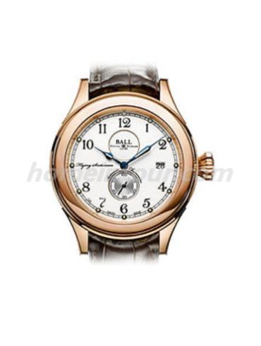 波尔GM1020D-PG-LCJ-BKWhite男表铁路长官系列-银色表带/表径41mm