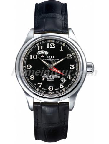 波尔GM1020D-PG-LCJ-BKBlack2男表铁路长官系列-银色表带/表径41mm