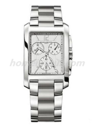 名士08824男表汉伯顿系列-银色表带/表径38mm