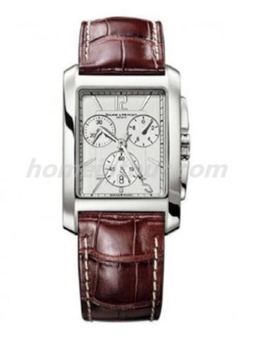 名士08823男表汉伯顿系列-棕色表带/表径45.5x30mm