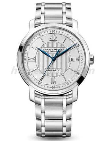 名士08837男表克莱斯麦系列-银色表带/表径39mm