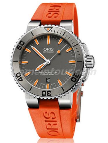 豪利时01_733_7653_4158-07_4_26_32EB男表潜水系列-橙色表带/表径43mm