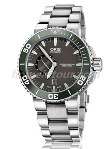 豪利时01_743_7673_4137-07_8_26_01PEB男表潜水系列-银色表带/表径46mm