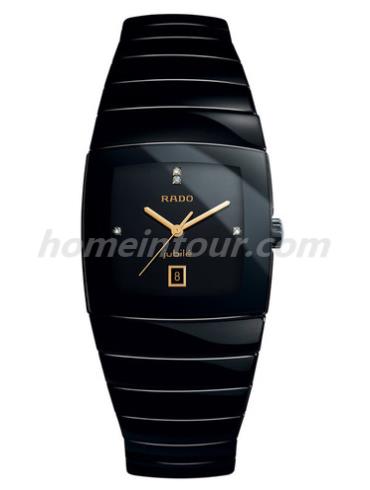 雷达R13724712男表银钻系列-黑色表带/表径32.4x41.4mm