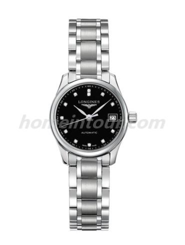 浪琴L2.128.4.57.6女表名匠系列-银色表带/表径25.5mm