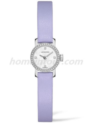 浪琴L2.303.0.87.5女表袖珍系列-淡紫色表带/表径16mm