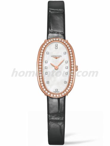 浪琴L2.305.9.87.0女表圆舞曲系列-黑色表带/表径18.9mm