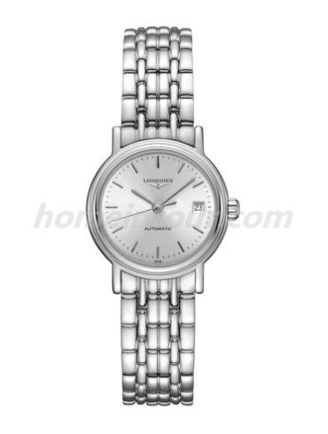 浪琴L4.321.4.72.6女表瑰丽系列-银色表带/表径25.5mm