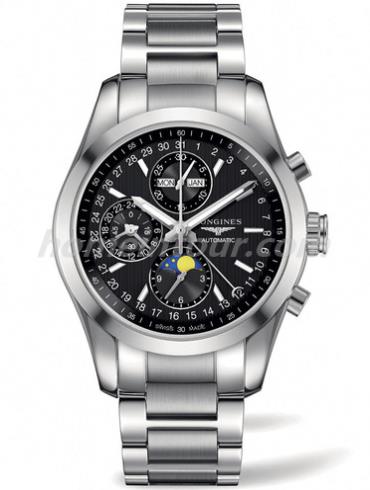 浪琴L2.798.4.52.6男表康卡斯系列-银白色表带/表径42mm