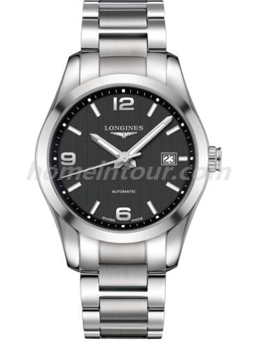 浪琴L2.785.4.56.6男表康铂系列-银色表带/表径40mm