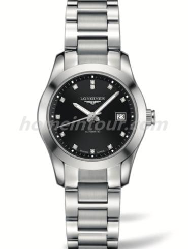 浪琴L2.285.4.58.6女表康铂系列-银色表带/表径29.5mm