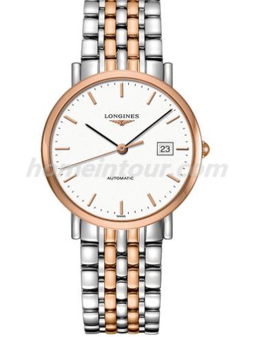 浪琴L4.810.5.12.7男表博雅系列-银色表带/表径34.5mm