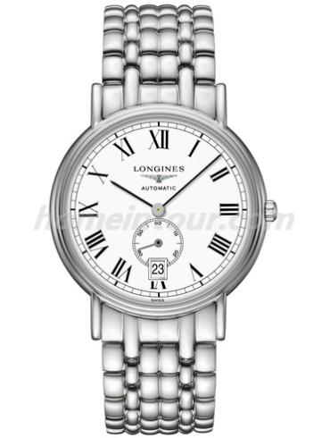 浪琴L4.805.4.11.6男表瑰丽系列-银色表带/表径38.5mm