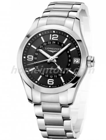 浪琴L2.799.4.56.6男表康铂系列-银色表带/表径42mm