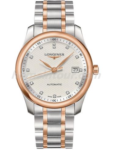 浪琴L2.793.5.77.7男表名匠系列-间金色表带/表径40mm