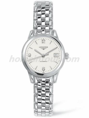 浪琴L4.274.4.76.6女表军旗系列-银色表带/表径26mm