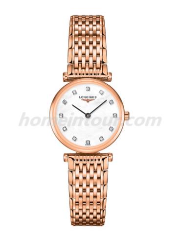 浪琴L4.209.1.97.8女表嘉岚系列-金色表带/表径24mm