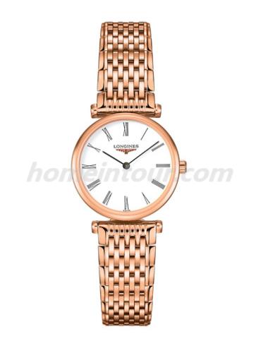 浪琴L4.209.1.91.8女表嘉岚系列-金色表带/表径24mm