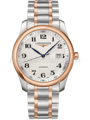 浪琴L2.793.5.79.7男表名匠系列-间金色表带/表径40mm