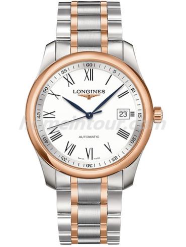 浪琴L2.793.5.11.7男表名匠系列-间金色表带/表径40mm