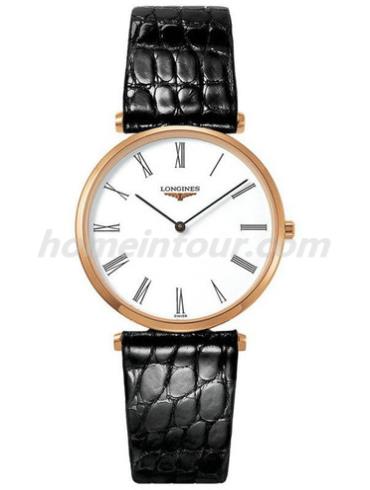 浪琴L4.709.1.91.2男表嘉岚系列-黑色表带/表径33mm