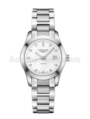 浪琴L2.285.4.87.6女表康铂系列-银色表带/表径29.5mm