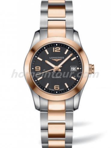 浪琴L2.285.5.56.7女表康卡斯系列-银色间金色表带/表径29.5mm