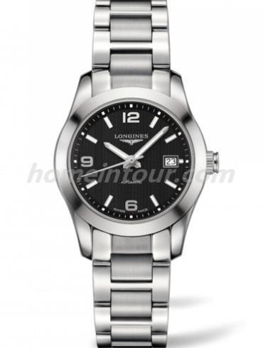 浪琴L2.285.4.56.6女表康铂系列-银色表带/表径29.5mm