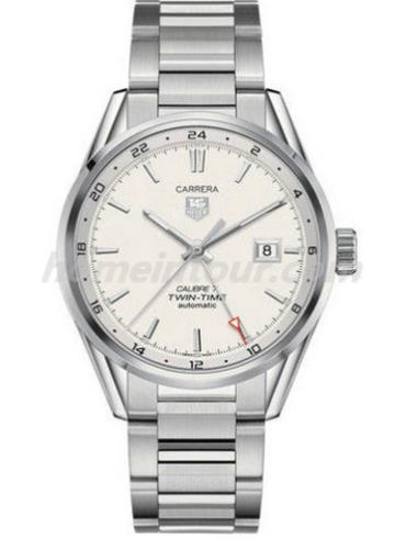 豪雅WAR2011.BA0723男表卡莱拉Carrera系列-银色表带/表径41mm