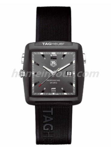 豪雅WAE1113.FT6004男表专业运动系列-黑色表带/表径37.5x36.7mm