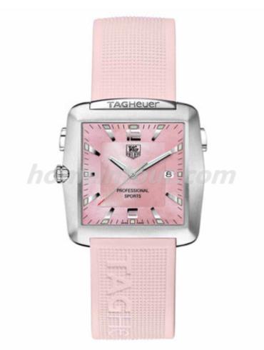 豪雅WAE1114.FT6011男表专业运动系列-粉色表带/表径37.5mm