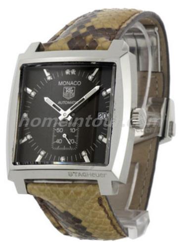 豪雅WW2116.FC6217男表摩纳哥Monaco系列-棕色表带/表径37mm