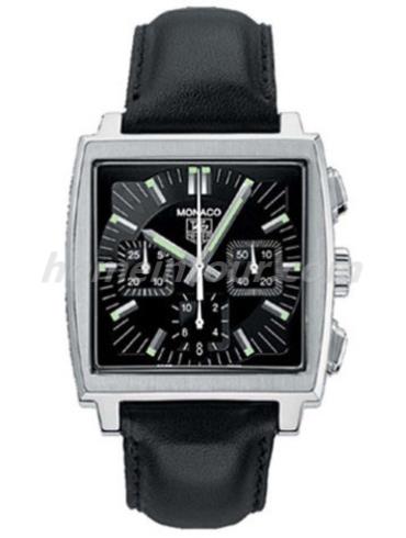 豪雅CW2111.FC6171男表摩纳哥Monaco系列-黑色表带/表径38mm