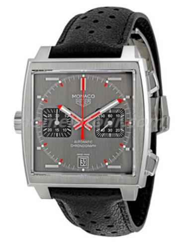 豪雅CAW211B.FC6241男表摩纳哥Monaco系列-黑色表带/表径39mm