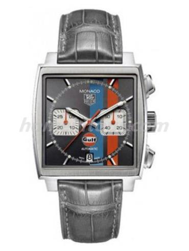 豪雅CAW2113.FC6250男表摩纳哥Monaco系列-灰色表带/表径39mm