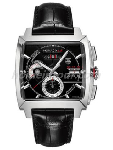 豪雅CAL2110.FC6257男表摩纳哥Monaco系列-黑色表带/表径40.5mm