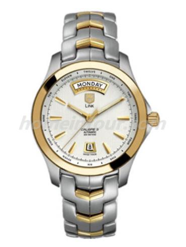 豪雅WJF2050.BB0593男表林肯Link系列-间金色表带/表径42mm