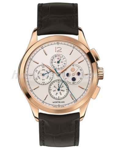 万宝龙U0114876男表传承精密计时系列-黑色表带/表径42mm