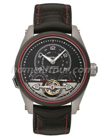 万宝龙U0112587男表时光行者系列-黑色表带/表径44mm