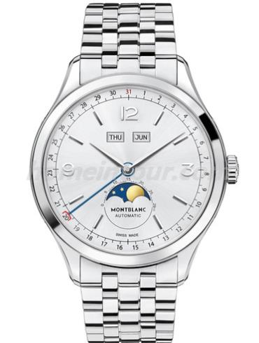 万宝龙U0112647男表传承Chronométrie系列-银色表带/表径40mm