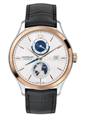 万宝龙U0113780男表传承精密计时系列-黑色表带/表径41mm