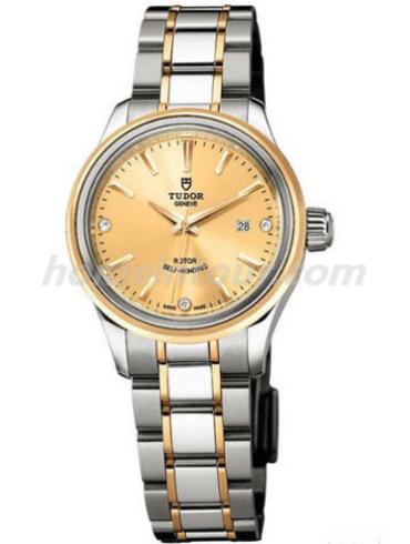 帝舵12503男表Style风尚系列-间金色表带/表径38mm